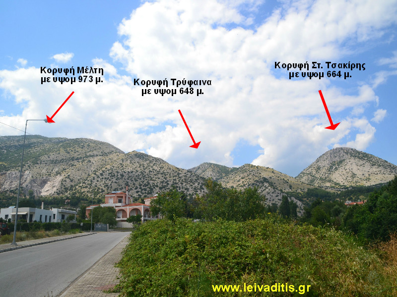 Κορυφή “Τρύφαινα” με υψόμ. 648 μ. (Κορυφή νο 12). Ανάβαση από τον οικισμό της Χρύσας.